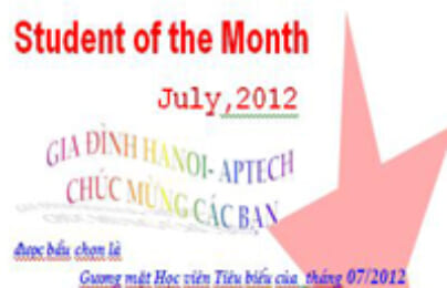 Học viên tiêu biểu Tháng 07/2012