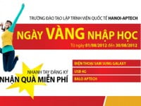 “ Ngày vàng nhập học” tại Hanoi-Aptech nhận quà tặng hấp dẫn