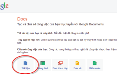 Google Docs: Soạn thảo bằng văn bản