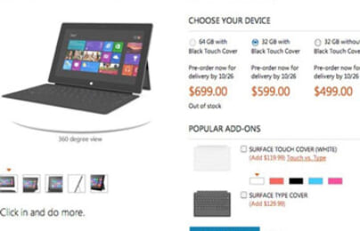 Microsoft Surface giá từ 499 USD thách thức iPad
