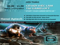 Gameloft và Hội thảo cơ hội việc làm cho các bạn trẻ tại Hanoi-Aptech