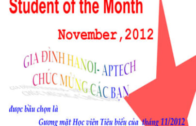 Học viên tiêu biểu tháng 11/2012
