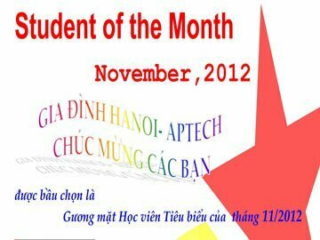 Học viên tiêu biểu tháng 11/2012