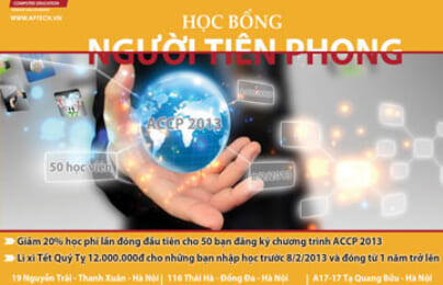 Đón đầu công nghệ với học bổng “Người tiên phong” cùng Hanoi-Aptech