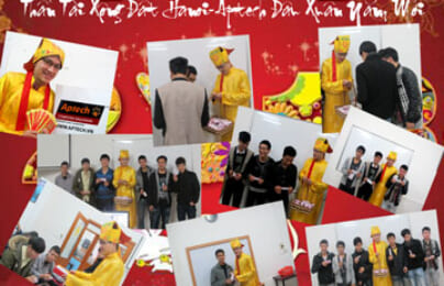 Thần tài xông đất Hanoi – Aptech đầu năm mới