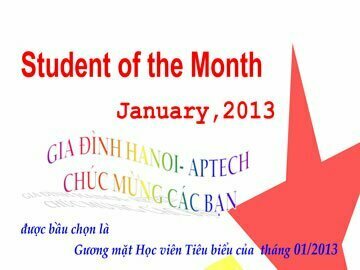 Học viên tiêu biểu tháng 01/2013