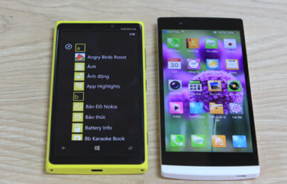 OPPO Find 5 đọ thiết kế với Lumia 920 tại VN