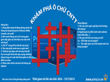 Read more about the article Hanoi-Aptech- Tặng bạn bộ sưu tập 5 ô chữ của Khám phá ô chữ CNTT