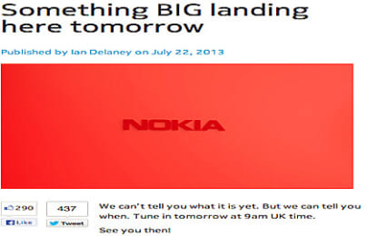 Phablet cùng máy tính bảng Nokia sẽ được ra mắt hôm nay