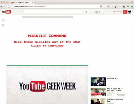 Chơi game Missle Command ngay trên YouTube- 1