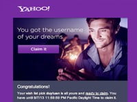 Yahoo bắt đầu gửi email thông báo về việc cấp tên tài khoản theo ý muốn