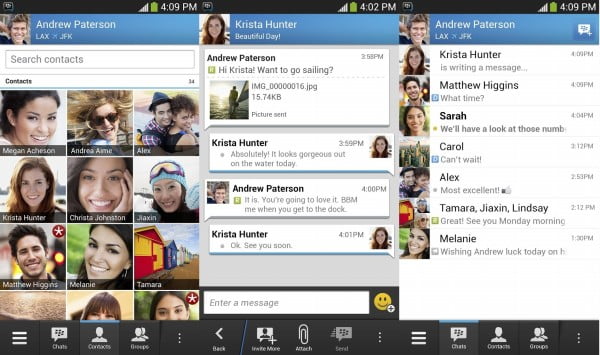 Blackberry chính thức ra mắt phần mềm chat Blackberry Messenger