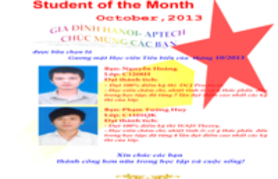 Học viên tiêu biểu tháng 10/2013