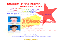 Học viên tiêu biểu tháng 10/2013