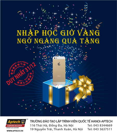 Bùng nổ sự kiện Tặng iphone 5S ngày 31/12/2013 tại Hanoi- Aptech-2