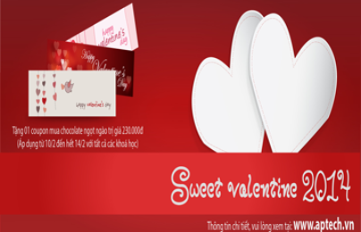 Bùng nổ “Sweet Valentine 2014” nhận ngay Coupon Mama Chocolate từ Hanoi-Aptech