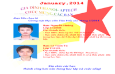 Danh hiệu học viên xuất sắc tháng 1/2014