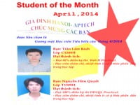 Danh hiệu học viên tiêu biểu tháng 4/2014