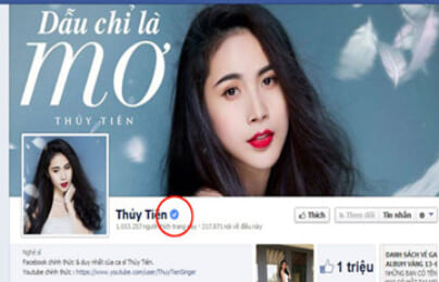 Facebook dành kí hiệu riêng cho trang cá nhân của Sao Việt