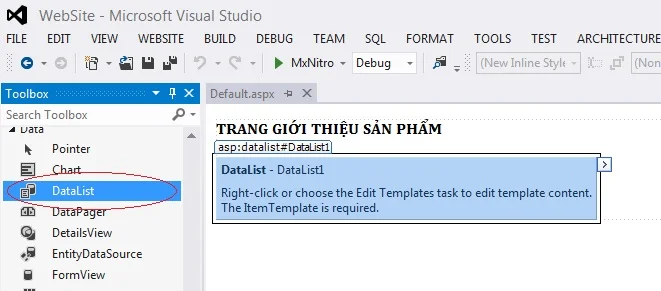 Hướng dẫn tạo trang sản phẩm với DataList trong ASP.NET