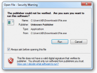 Vô hiệu hóa Cảnh báo Open File – Security Warning