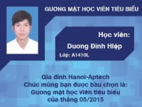 Học viên tiêu biểu tháng 5/2015