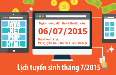 Lịch tuyển sinh tháng 7: 06/07/2015