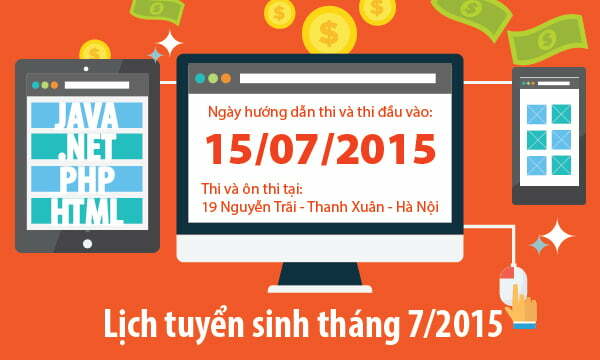 Read more about the article Lịch tuyển sinh tháng 7: 15/07/2015