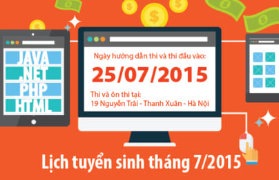 Lịch tuyển sinh tháng 7: 25/07/2015