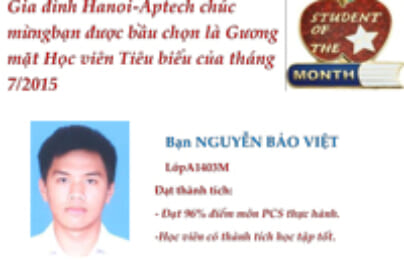 Học viên tiêu biểu tháng 7/2015