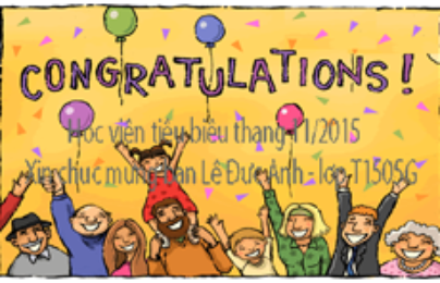 Học viên tiêu biểu tháng 11/2015