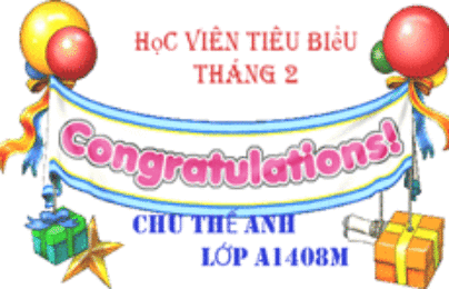 Gương mặt tiêu biểu tháng 2/2016