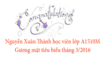 {Hanoi- Aptech} Gương mặt tiêu biểu tháng 3/2016