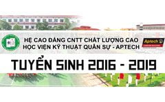 Tuyển sinh cao đẳng CNTT chất lượng cao giữa Aptech & Học viện KTQS