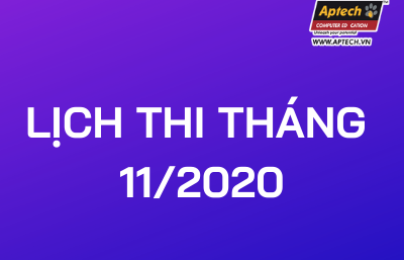 HANOI-APTECH: LỊCH THI THÁNG 11/2020​